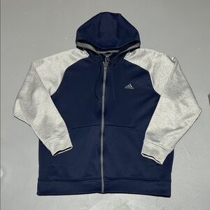 Adidas Climawarm Blue & Gray Zip Up Hoodie Jacket (Men’s XL)